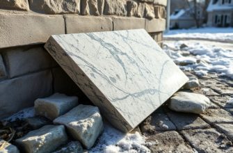 Пошаговая укладка камня в зимнее время